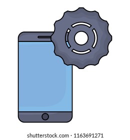 cellphone and gear icon