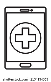 cellphone with health app on white background