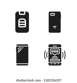 cellphone icon. 4 cellphone vector icons set. smartphone icons for web and design about cellphone theme
