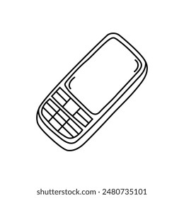 Cellphone icon design vector in black and white color.
