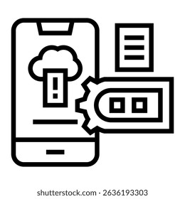 Cellphone Icon Element For Design