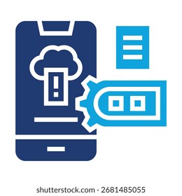 Elemento del icono del teléfono móvil para el diseño