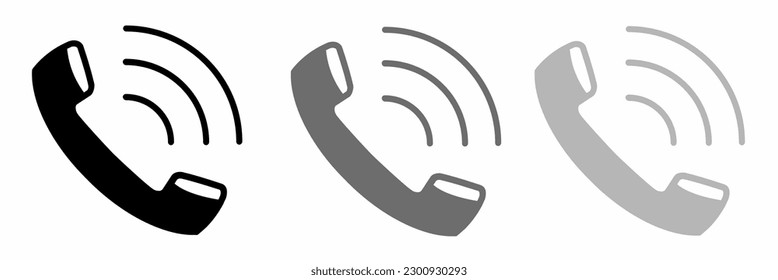 Cellphone icon illustration collection. Stock vector.