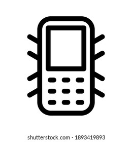 Cellphone icon or logo isolated sign symbol vector illustration - high quality black style vector icons
