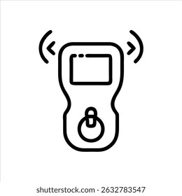 cellphone  icon modern illustration art design black and white silhouette with bold outline 