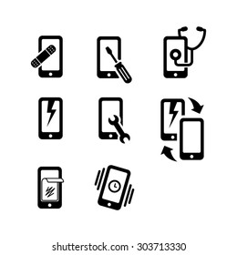 Cellphone icon set