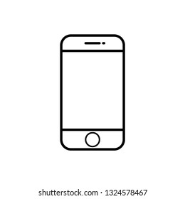 Cellphone icon, Single high quality outline symbol, Illustration isolated on white background