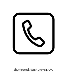 Cellphone icon with square style