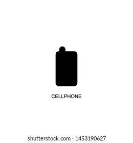 cellphone icon vector black design