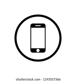 Cellphone icon. Cellphone vector icon. 	
phone vector icon. smartphone. mobile phone on the white background.