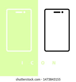 The cellphone icon is white and black with a green and white background
