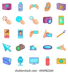 Cellphone icons set. Cartoon set of 25 cellphone vector icons for web isolated on white background