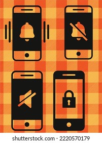 Cellphone icons in vectorial illustration