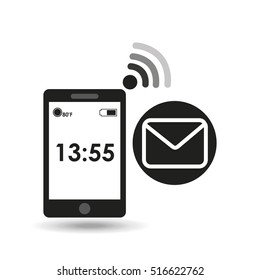cellphone internet email network media icon vector illustration eps 10