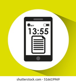 cellphone internet file network media icon vector illustration eps 10