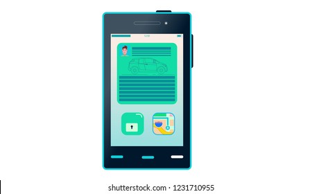 Cellphone isolated vector illustration