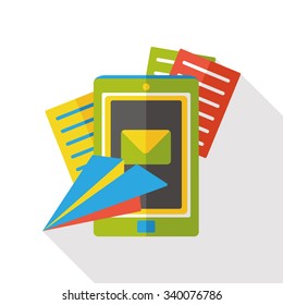 cellphone mail flat icon