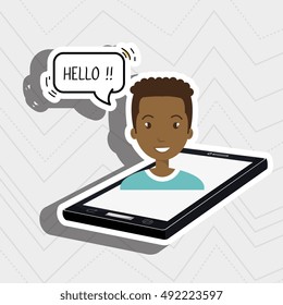 cellphone man speech speak