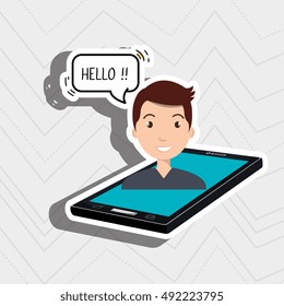cellphone man speech speak
