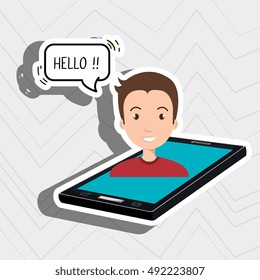 cellphone man speech speak
