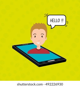 cellphone man speech speak