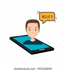 cellphone man speech speak