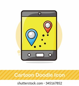 cellphone map doodle