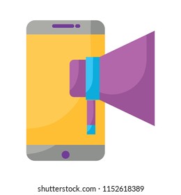 cellphone and megaphone device