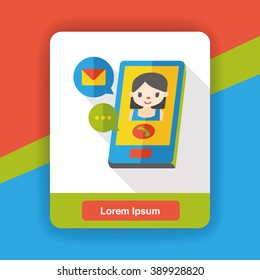 cellphone message flat icon