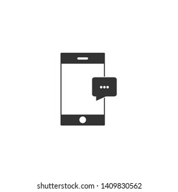Cellphone message icon isolated on white background EPS Vector