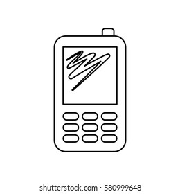 Cellphone Mobile technology icon vector illustration graphic design