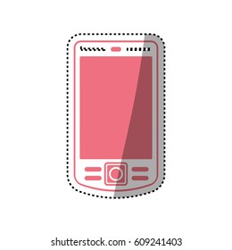 Cellphone mobile technology icon vector illustration graphic design