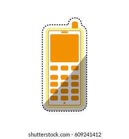 Cellphone mobile technology icon vector illustration graphic design