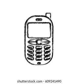Cellphone mobile technology icon vector illustration graphic design