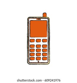 Cellphone mobile technology icon vector illustration graphic design