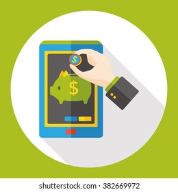 cellphone money flat icon