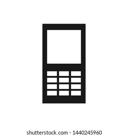 Cellphone, old technology, retro style isolated on white background EPS Vector
