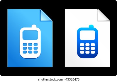 Celulares en papel Set Original Vector Illustración AI 8 Archivo compatible