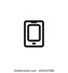 cellphone outline icon sign signifier vector