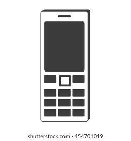 cellphone phone buttons , isolated flat icon vector illustration