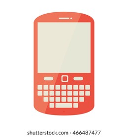 cellphone phone buttons , isolated flat icon vector illustration