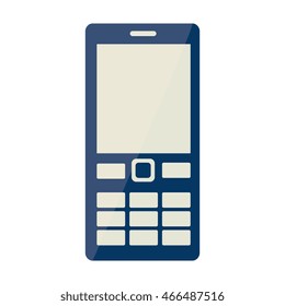 cellphone phone buttons , isolated flat icon vector illustration