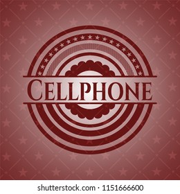  Cellphone retro style red emblem