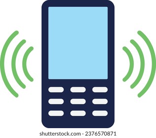 Cellphone Ringing Alert Icon Vector Flat Illustration