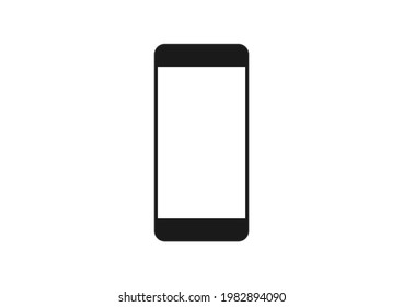 Cellphone screen mock-up. Smartphone device UI UX presentation template. Mobile phone frame with blank display icon vector illustration.