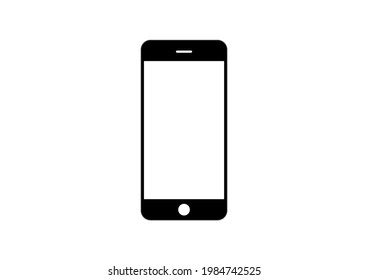 Cellphone screen mock-up. Smartphone device UI UX presentation template.Isometric mobile phone frame with blank display vector illustration.