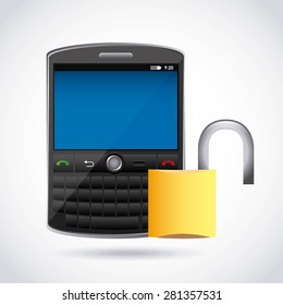 cellphone security design, vector illustration eps10 graphic 