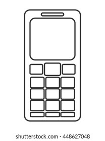 cellphone with several buttons below screen icon