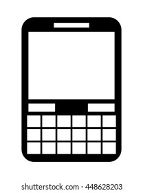 cellphone with several buttons below screen icon
