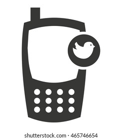 cellphone silhouette isolated icon vector illustration design